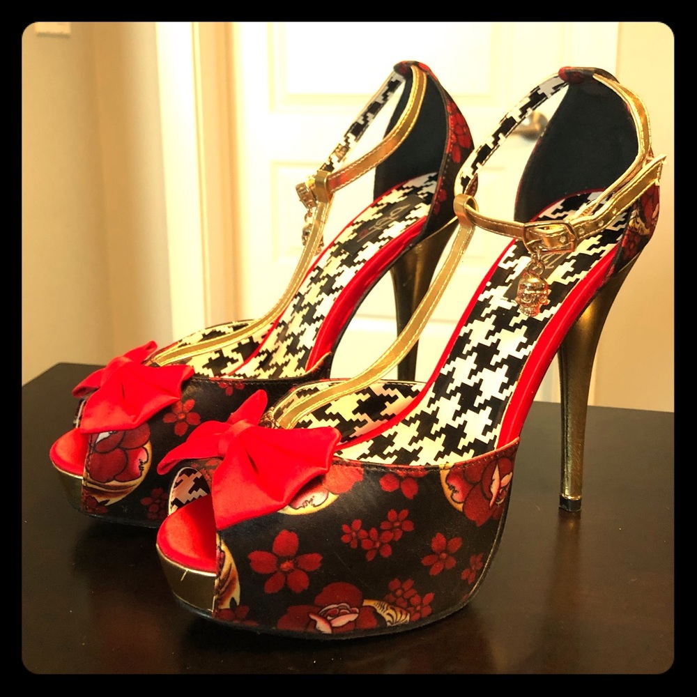 Iron fist sugar skull heels